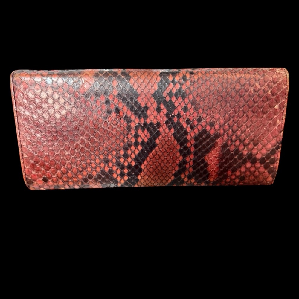 Prada Madras Python Long Wallet Red Multicolor Sn… - image 2